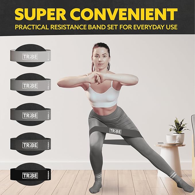 Fabric Resistance Bands for Working Out - Booty Bands for Women and Men - Exercise Bands Resistance