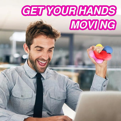 24 Pack Slow Rising Stress Cube , Dough Stress Balls Soft Fidget Squishy Toys for Anxiety Relief
