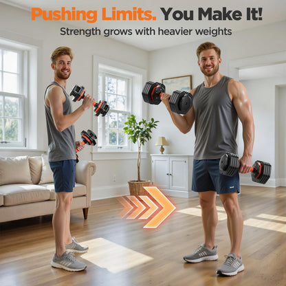 2026 Updated Adjustable Dumbbell Set of 2, 5-in-1 Weights Dumbbell Set with Storage Box, 25lbs