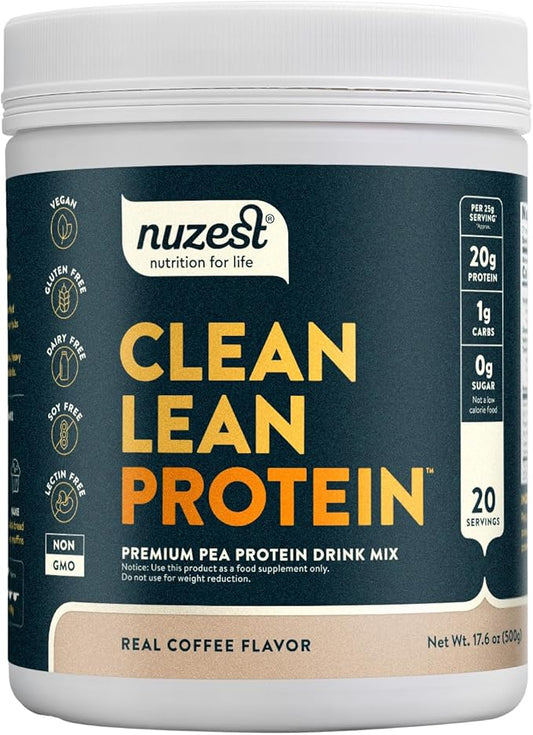 Nuzest - Pea Protein Powder - Clean Lean Protein, Premium Vegan Plant Based Protein Powder, Dairy