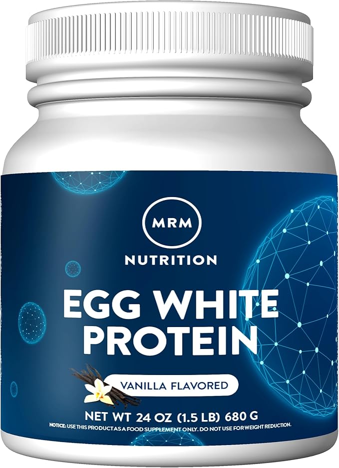 MRM Nutrition Egg White Protein | Vanilla Flavored | 23g Fat-Free Protein | with Digestive enzymes