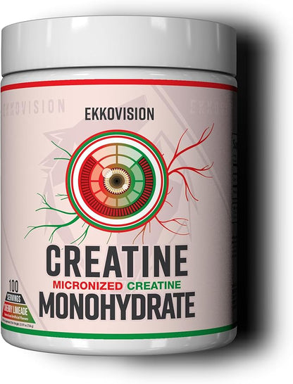 Ekkovision Creatine Monohydrate Powder, Micronized, Cherry Limeade, Pre Workout & Post Workout