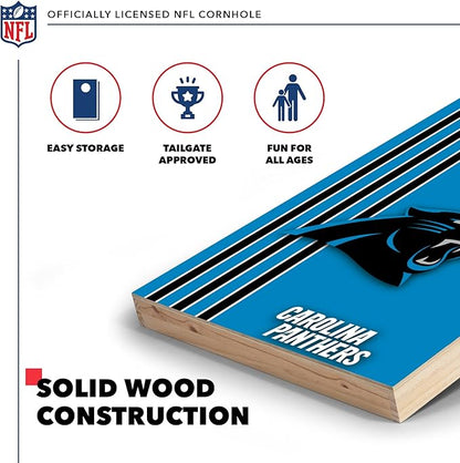 NFL 2' x 3' Solid Wood Cornhole Set with Direct Print HD Team Graphics – Great Gift for Any