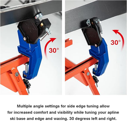 XCMAN Alpine Ski Vise PRO For Ski Tuning and Waxing Adjustable Angle and Height Durable and Stable