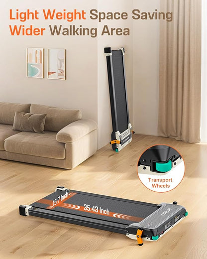 Walking Pad with Incline, Akluer Incline Treadmills for Home, 2.5 HP Under Desk Treadmill Small