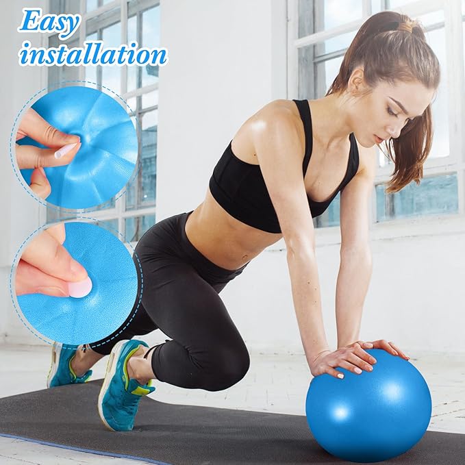 Aoriher 10 Pieces 9 Inch Exercise Pilates Ball Yoga Therapy Core Ball for Yoga Stability Barre