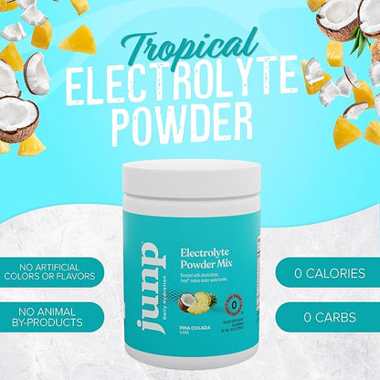 JUNP Electrolytes Powder No Sugar No Carbs – Pina Colada Coconut Pineapple Keto Electrolyte Drink