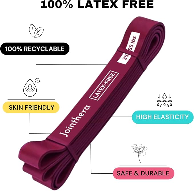 Premium Latex Free Resistance Bands for Working Out - Set of 5 + Carrying Bag | Non Latex Pull Up