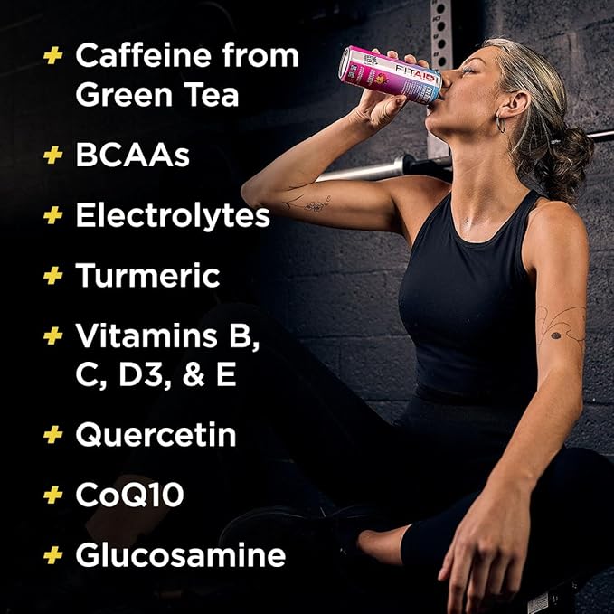 FITAID ENERGY, 200mg Natural Caffeine, Keto, Raspberry Hibiscus, Optimum Performance Formula: