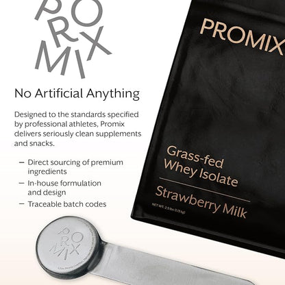 ProMix Nutrition Whey Protein Isolate Powder, 31g Grass Fed Whey Isolate, 6.6g BCAAs, Gluten Free