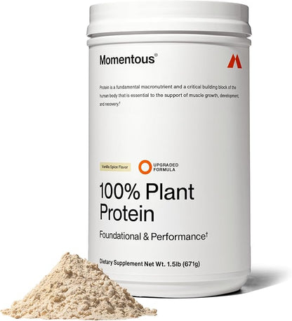 Momentous Vegan Protein Powder - 20 g Plant-Based Protein - NSF Certified for Sport - Gluten-Free
