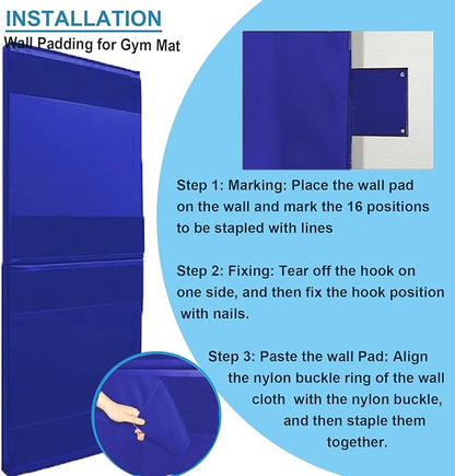 Basketball Wall Panels, 2" Thick Wall Pads for Gym, Gym Wall Padding with Waterproof Leather, Anti