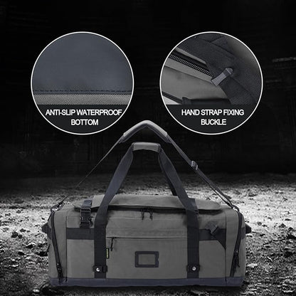 Large Duffle Bag for Travel - Men & Women, Foldable Gym Duffle Backpack, Heavy Duty Tactical