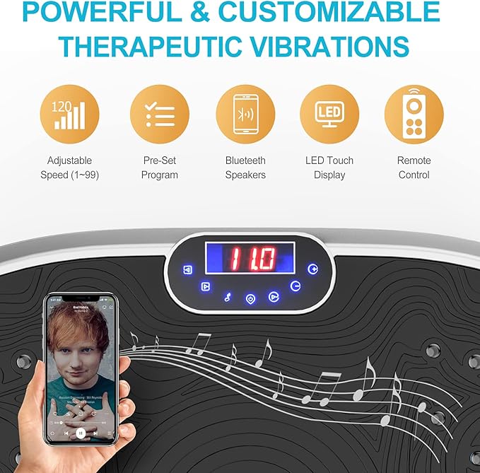 AXV Vibration Plate Exercise Machine Whole Body Workout Power Vibrate Fitness Platform Vibrating