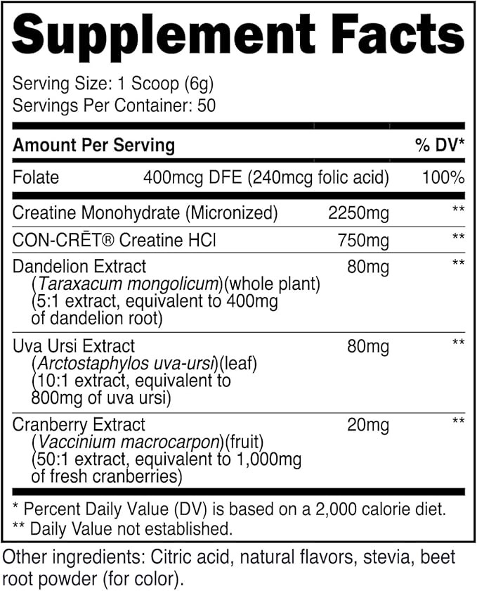 Nutricost Creatine Monohydrate Powder for Women, Micronized, Strawberry Lemonade, 50 Servings