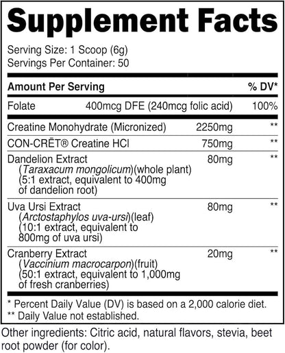 Nutricost Creatine Monohydrate Powder for Women, Micronized, Strawberry Lemonade, 50 Servings
