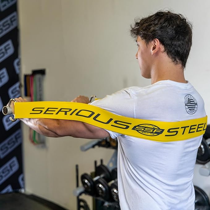 Serious Steel Fitness 37" Resistance Training Bands (Portable Exercise Band System Training Bands