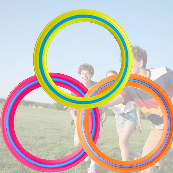 11-inch Flying Ring, 3-Piece Set. A Sports Game for Beach, Backyard, Park, and pet Interaction.