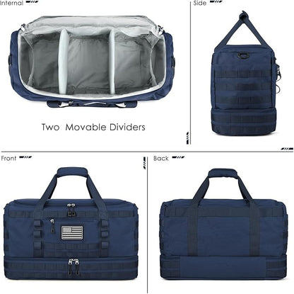 ETRONIK Travel Bag for Men Women, Gym Bag & Tactical Duffle Bags for Travel, Carry on with Toiletry