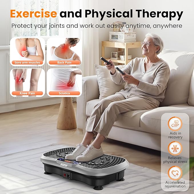 AXV Vibration Plate Fitness Platform Exercise Machine Vibrating Shaking Full Body Shaker Workout