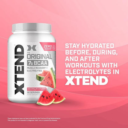Xtend Original BCAA Powder, 7g BCAAs and 2.5g L-Glutamine for Muscle Recovery Hydration and Lean