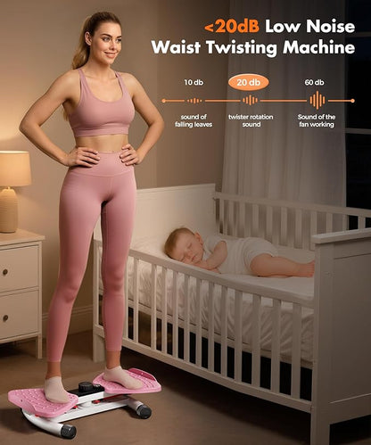 Waist Twisting Machine Fitness Tool, Ab Twister Board with the Smart LED Digital Monitor, 330LBS