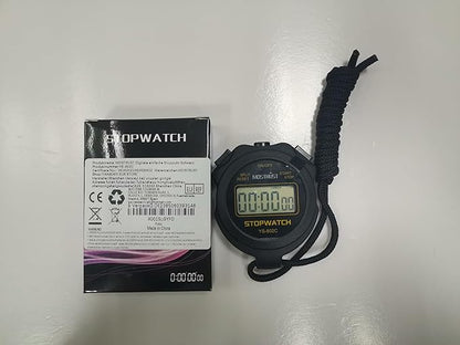 Digital Simple Stopwatch, 1/30 Lap Basic Stopwatch, No Bells, No Clock, No Alarm, Silent, Child