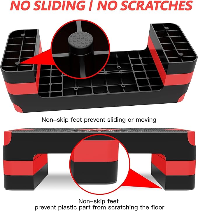 Aerobic Exercise Step, Adjustable Aerobic Stepper for Exercise, Workout Step Platform for Step Up