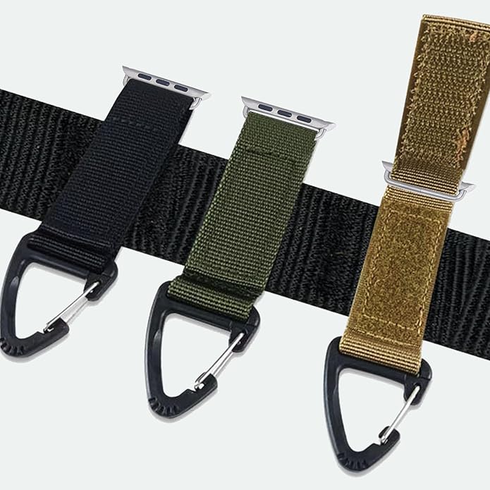 Tactical Duty Belt Keychain Compatible with Apple Watch 38mm 40mm 41mm 42mm 44mm 45mm 46mm 49mm