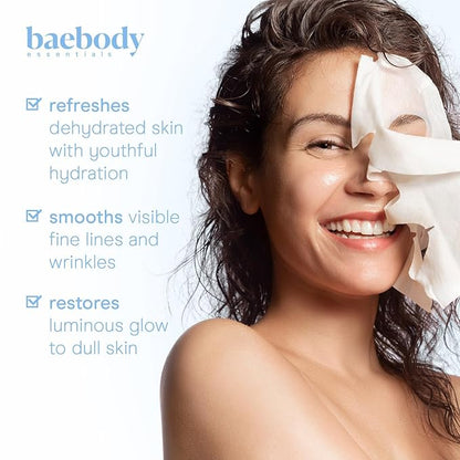 Baebody Snail Mucin Face Sheet Mask (6 pcs) - Anti Aging and Moisturizing Face Mask with Hyaluronic