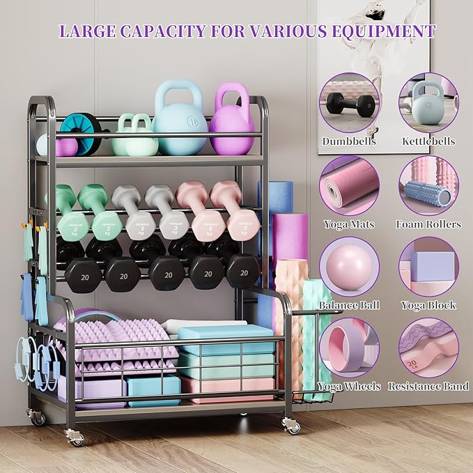 Homeiju 450LBS Dumbbell Rack,Weight Rack for Dumbbells,Weight Rack for Home Gym,Home Gym Storage