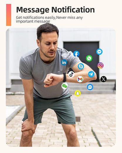 Parsonver 5ATM Waterproof Fitness Tracker, Swimming Smart Watch with Step Counter, Stopwatch