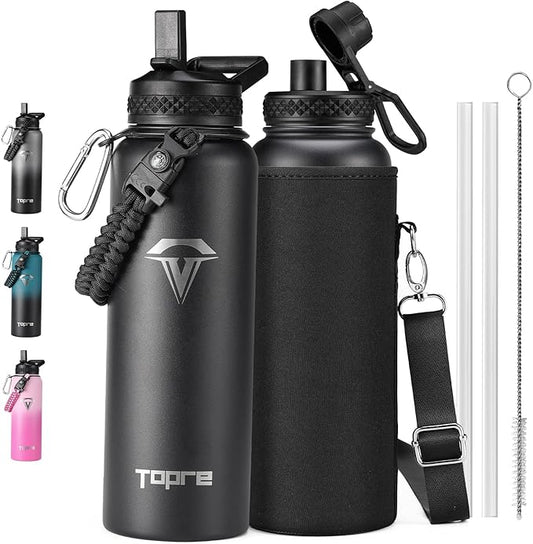 40oz Insulated Water Bottle,Stainless Steel Vacuum Water Bottle, BPA-Free & Leakproof -with