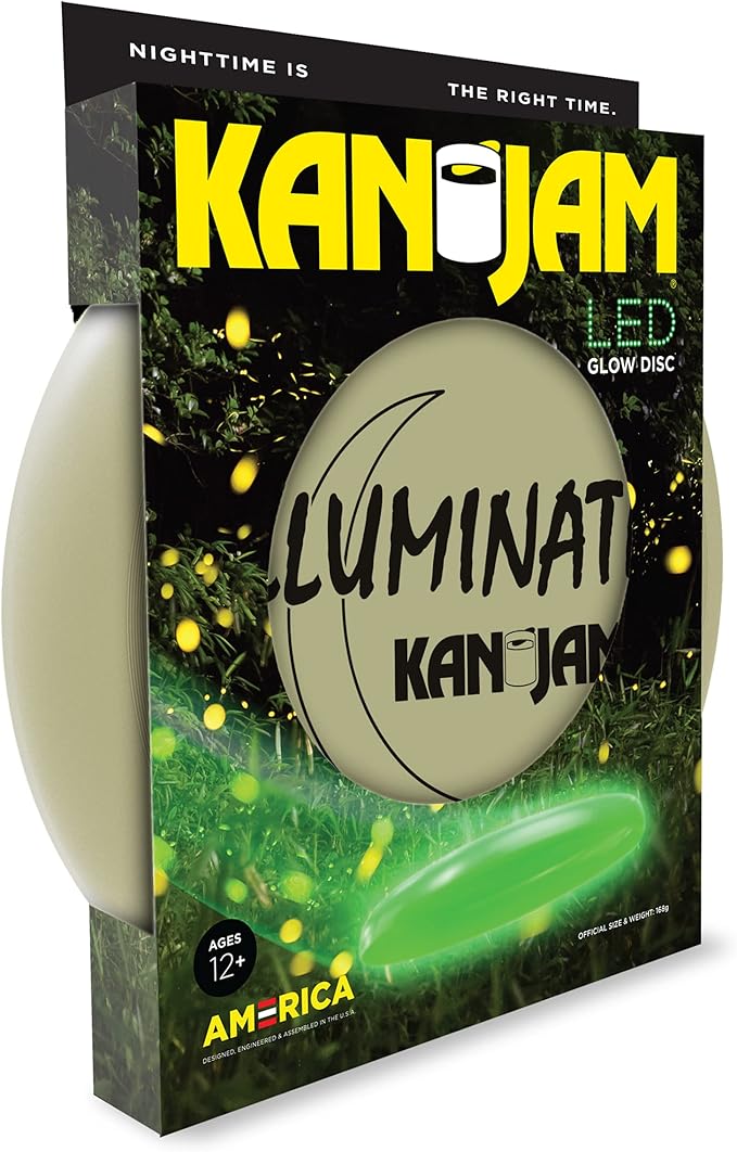 Kan Jam Ultimate Disc Golf Frisbee - Official Size Disc Golf Disc with Light Up Frisbee Options for