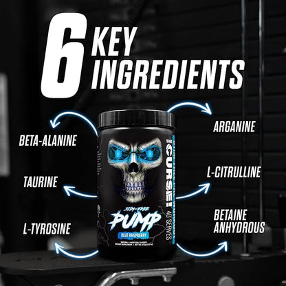 JNX SPORTS The Curse! Pump ??Stim-Free Pre-Workout | Peach Mango 40 Serves | Caffeine-Free Pump Pre