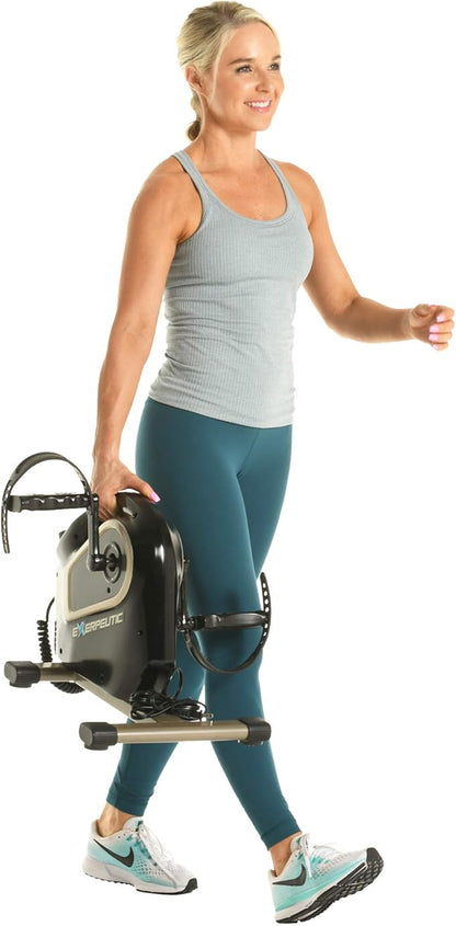 Exerpeutic 2000M Motorized Under Desk Exercise Bike - Electric Legs and Arms Pedal Exerciser