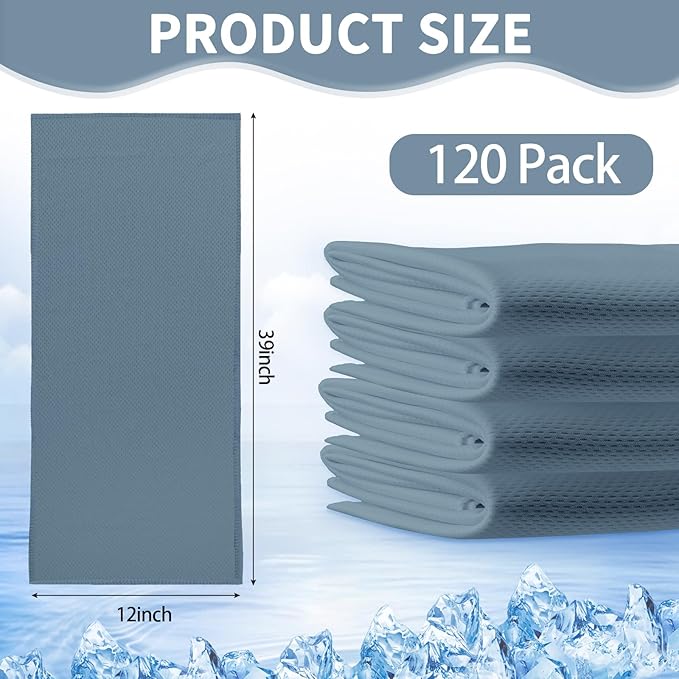 Honoson Cooling Towel Bulk - Neck & Face Cool Chilly Towels Microfiber Breathable Sport Sweat Rag