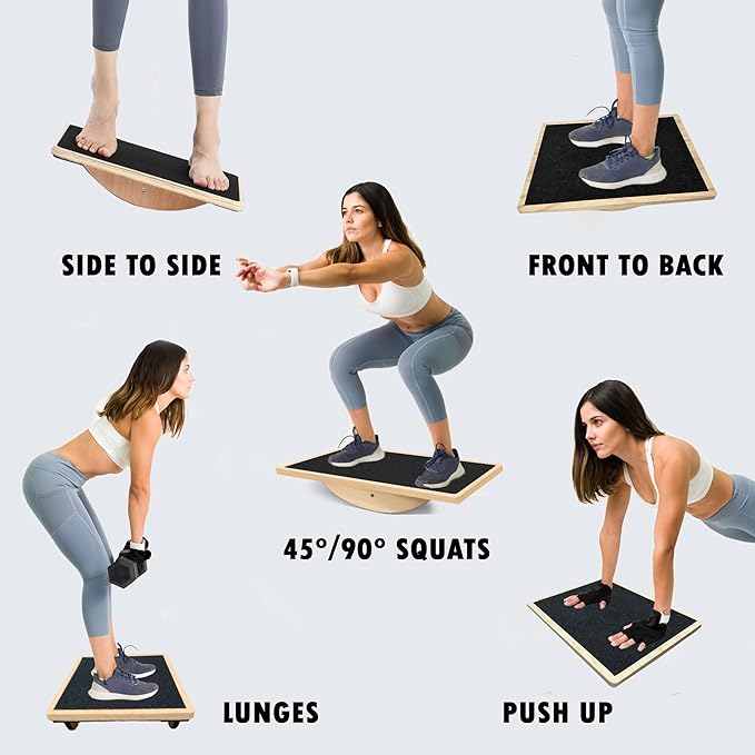 Balance Board Professional Wobble Board for Adults Anti-Slip for Physical Therapy Standing Desk