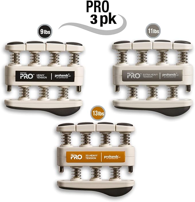 PRO Hand Exerciser, Finger Exerciser (Hand Grip Strengthener), Spring-Loaded, Finger-Piston System