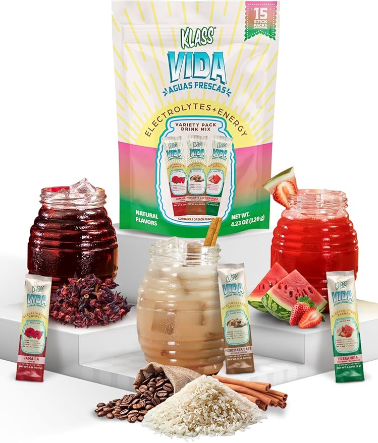Hydration + Energy Electrolyte Drink Mix ??Variety Pack with Hibiscus, Coffee Horchata & Strawberry