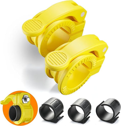 Narrow Barbell Clips 2.5cm Width for Olympic Bars, 0.9-1.18inch Adjustable Weight Clamps, Quick