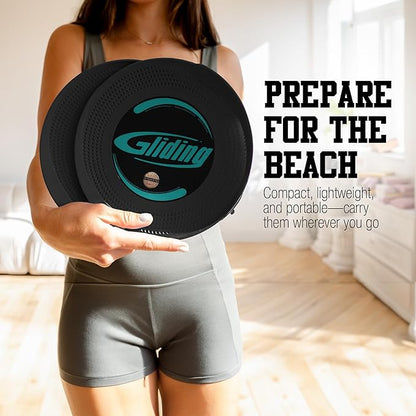 Gliding Discs for Working Out - Exercise Sliders for Carpet & Hardwood Floors 1 Pair, Authentic
