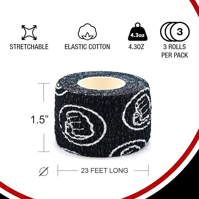 WOD Nation Flexible Hook-Grip Athletic Tape – Easy-Tear, Sweat-Proof Thumb & Finger Strips for
