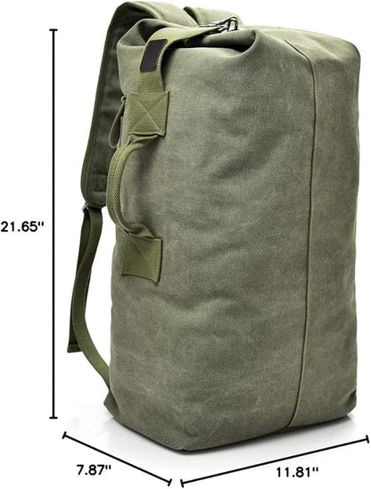 Large Capacity Travel Climbing Bag Tactical Military Duffel Bag Top Load Double Strap Canvas