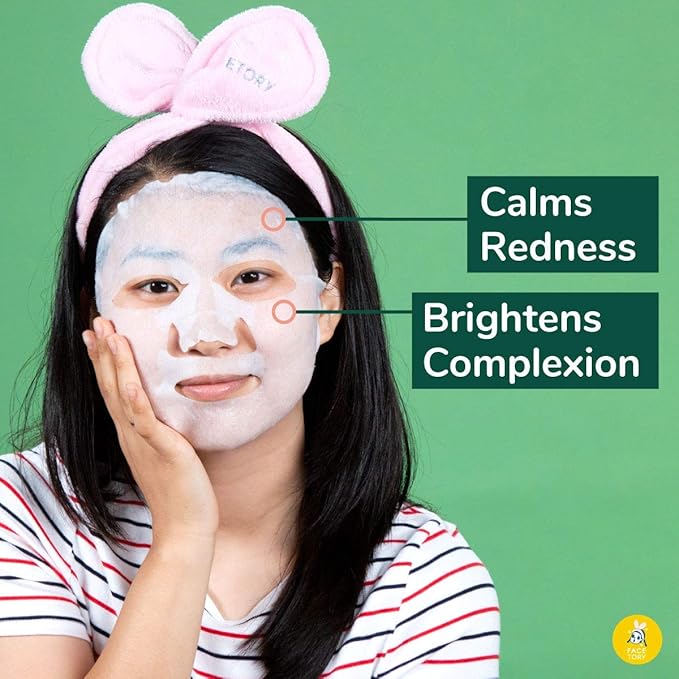 FACETORY K Beauty Face Mask Skin Care - Soothe Me Tea Tree 2-Step Sheet Mask with Tea Tree Extract