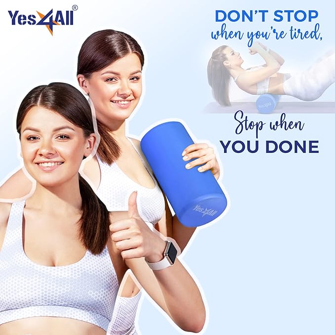 Yes4All EVA Firm Foam Roller for Back - Round Back Roller for Exercise, Yoga & Pilates 12/18/24/36