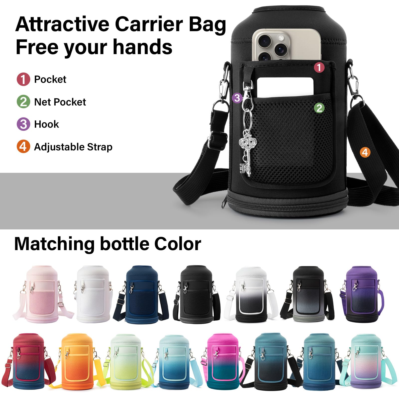 DYSANKY Insulated Water Bottle | Thickened Stainless Steel Vacuum Metal | Portable Sports Half