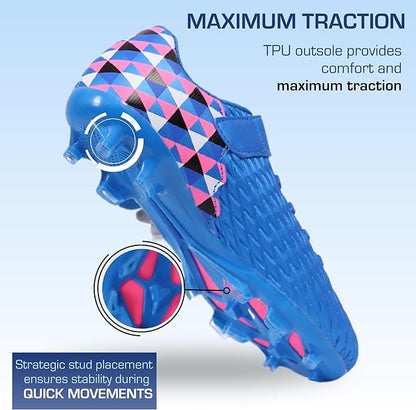 Soccer Cleats for Kids & Youth | Lightweight Football Shoes for Firm Ground | Durable Girls & Boys