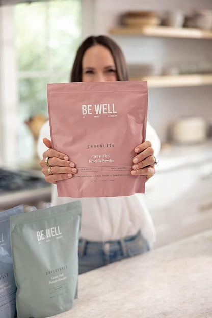 Be Well by Kelly Chocolate Grass-Fed Beef Protein Powder, 24G of Protein & 1G Net Carbs (3