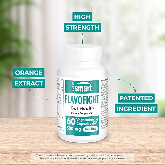 SuperSmart - FlavoFight 500mg per Day (Patented & High Strength) - Citrus Sinensis Extract